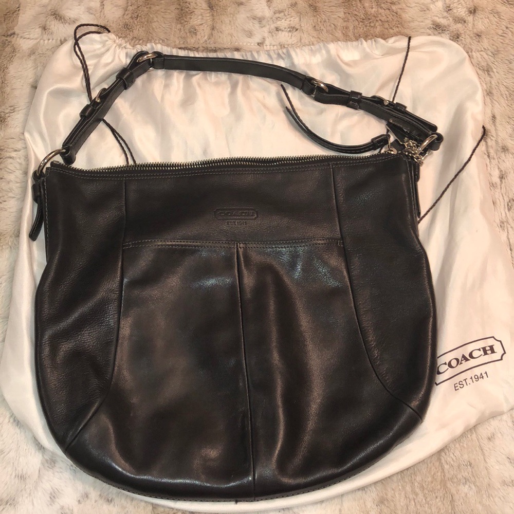 Authentic Black Classic leather Coach Soho bag
